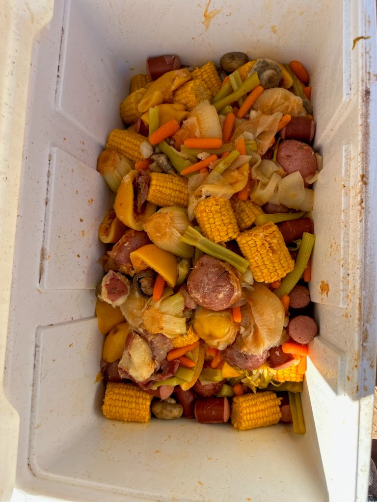 cooler full of Louisiana food